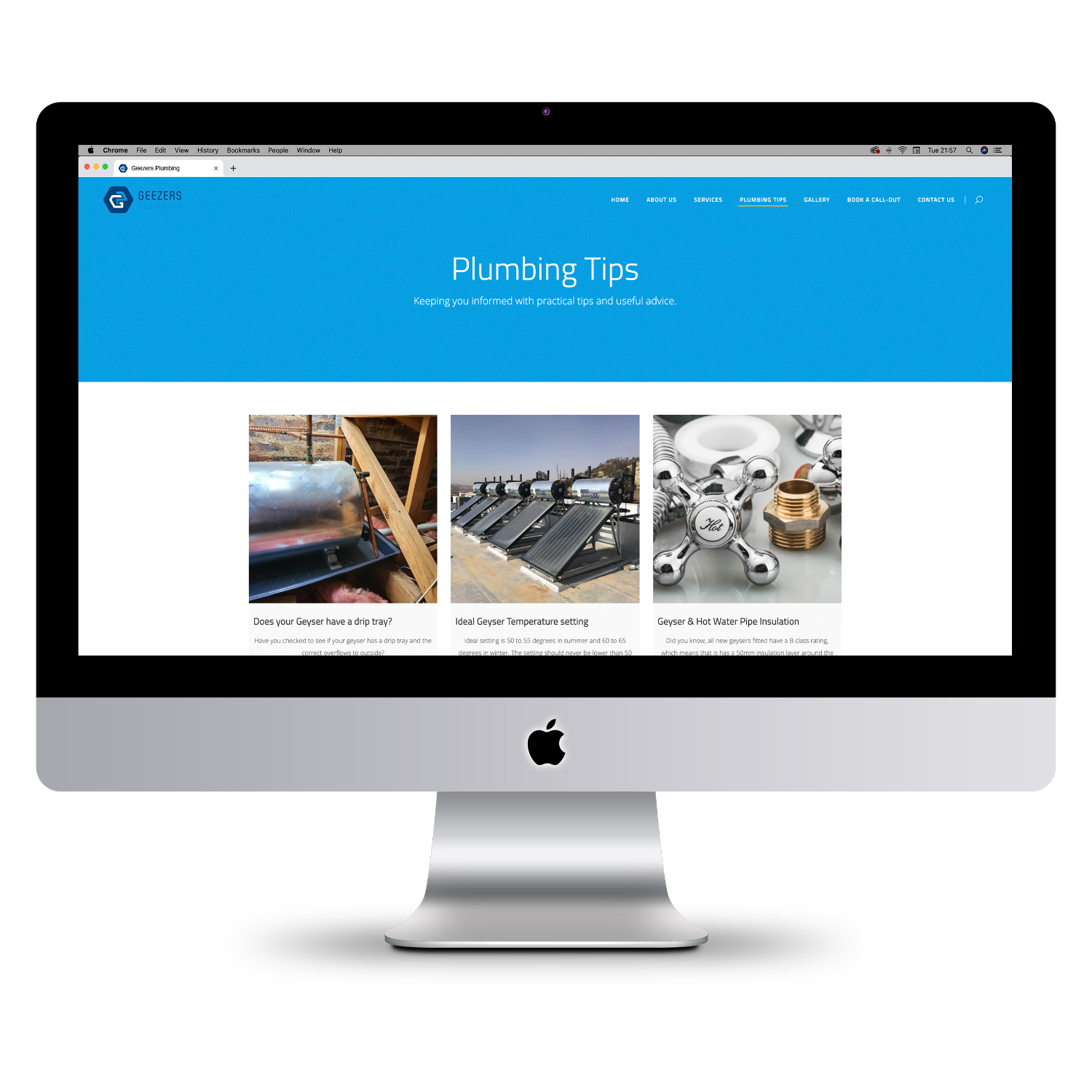 SugarLab Creative SA - Website Design and Development - Geezers Plumbing